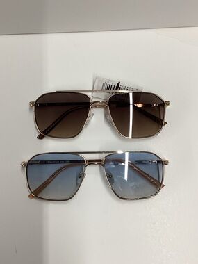 Aire Uni-Sex Equator Medium Square Aviators Sunglasses - Set of 2